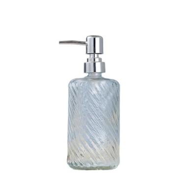 Imagem de Beautiful Home/Hotel/Banheiro Vidro Push Loção Garrafa 500 ml Suporte de Sabonete Transparente Cilíndrico Azul/Transparente/Cinza/Laranja/Rosa Decoração de Banheiro (Transparente)