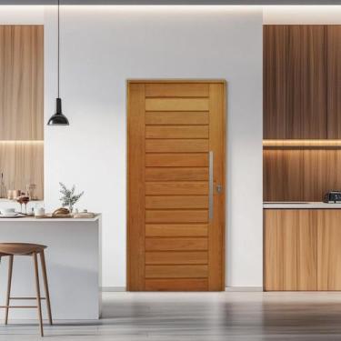 Imagem de Porta Batente 14 Puxador Barra Chata 82x210cm Rodam California Abertur