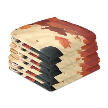 Imagem de Wassud Toalhas de cozinha Happy Rooster Toalhas de prato de cozinha pacote com 6 panos de prato macios com laço para pendurar toalha de mão super absorvente de secagem rápida toalhas de chá de mesa