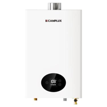 Imagem de CAMPLUX Climatech 3 Aquecedor de água a gás natural sem tanque 4,22 GPM, aquecedor de água a gás interno de alta eficiência de 102.000 BTU para uso em toda a casa, aquecedores de água quente