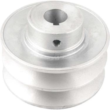 Imagem de Polia de Alumínio 2 Canais, Perfil B, 90 mm com Furo de 3/4" - 19,1 mm