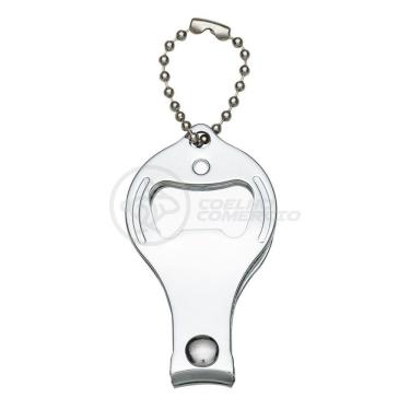 Imagem de Cortador Unha Com Lixa Aço Inox Abridor Garrafa Redondo