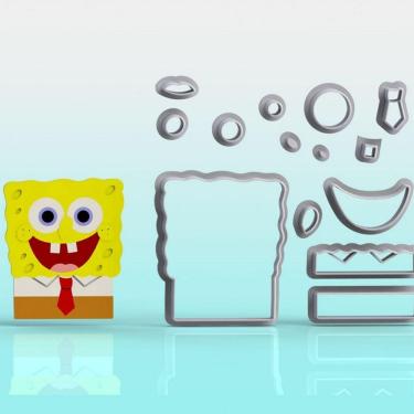 Imagem de Cortador Bob Esponja Modular Tamanho 5cm