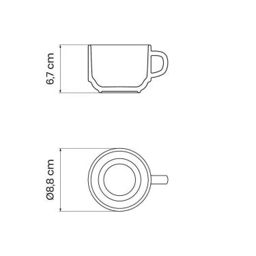 Imagem de Xícara Chá Tramontina Marie Em Porcelana 240ml