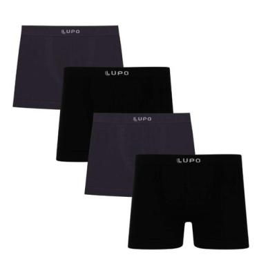 Imagem de Kit 4 Cuecas Lupo Boxer Microfibra Sem Costura Original Box Atacado Se