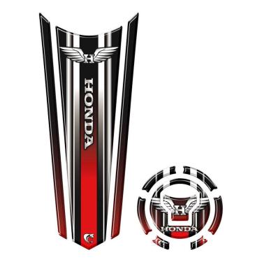 Imagem de Protetor Tanque E Bocal Gravatona Honda Asa Vermelho Acima 2018 Vermelho