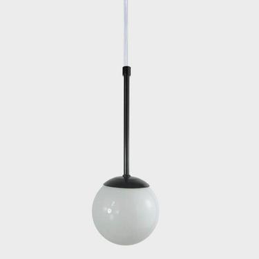 Imagem de Pendente Globo Esfera De Vidro 12cm - Preto - Vidro Branco