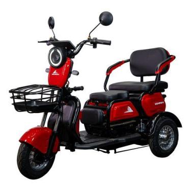 Imagem de Triciclo Elétrico 3 Lugares WeHawk WXT03 800W Lítio 48V, Vermelho