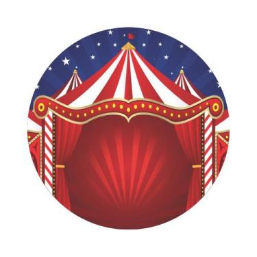 Imagem de Painel de Lona Redondo Circo 020 - Fabrika de Festa, 180x180cm