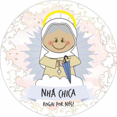 Imagem de Painel de Lona Redondo Santinhos Católicos Beata Nha Chica - Fabrika D