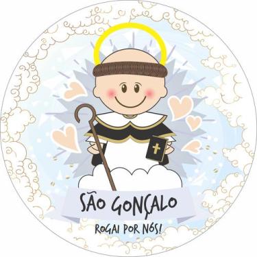 Imagem de Painel de Lona Redondo Santinhos Católicos São Gonçalo - Fabrika De Fe