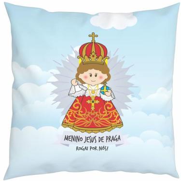 Imagem de Almofada Com Enchimento Oração Santinho Menino Jesus de Praga - Fabrik