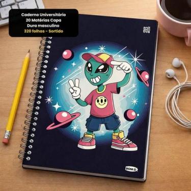Imagem de Caderno Universitário 20 Matérias Alien Bomd+ - Animativa