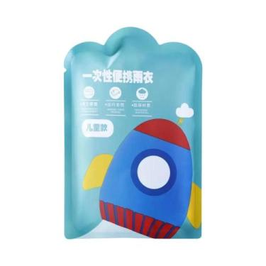 Imagem de Capa De Chuva Infantil Reforçada De Alta Qualidade, Embalagem Compacta