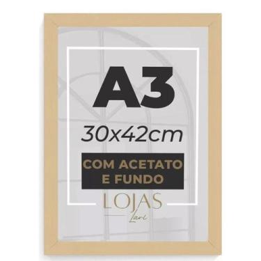 Imagem de Kit 10 Molduras A3 30x42cm Acetato Quadro Diploma Foto Poster - Preto 