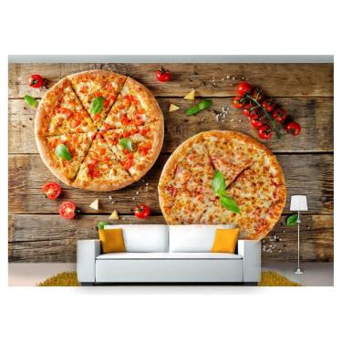 Imagem de Papel De Parede Rodízio Pizza Gourmet 3D Al186
