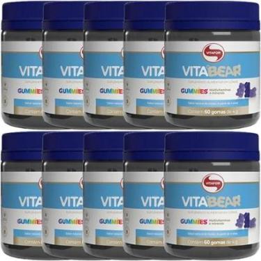 Imagem de Kit 10X Vitabear - 60 Gomas Sabor Natural de Frutas - Vitafor-Masculino