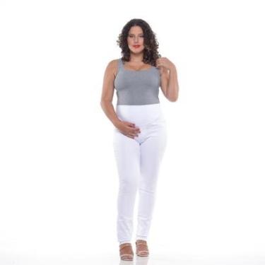 Imagem de Calça Jeans Gestante Cigarrete Grávida Faixa na Barriga-Feminino