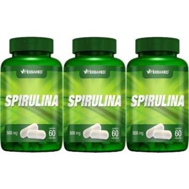 Imagem de Kit 3X Spirulina - 60 Cápsulas - Herbamed-Masculino