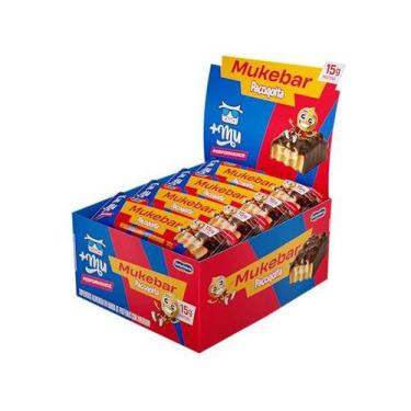 Imagem de Barra de Proteína Mais Mu Mukebar Sabor Paçoquita 15g de Proteína Zero