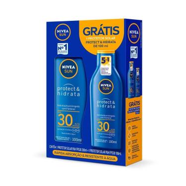 Imagem de Kit Protetor Solar Nivea Sun Protect & Hidrata FPS 30 Loção 200ml e Ganhe Protetor 100ml