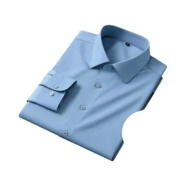 Imagem de Camisa Masculina Slim Fit De Fibra De Bambu Manga Longa Antirrugas Sem