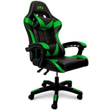 Imagem de Cadeira Gamer Ergonômica Reclinável com Almofadas Lombar e Cervical  m