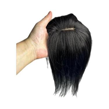 Imagem de Apliques De Cabelo Femininos Com Franja 10x11cm, Base De Renda PU, Com