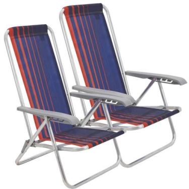 Imagem de Kit 2 Cadeiras de praia reclinável até 4 posições - Bali - Tramontina