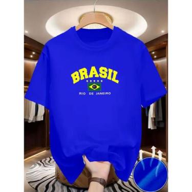 Imagem de Camiseta Unisex Brasil Copa 2026 Rio de Janeiro 100% Algodão Lançament
