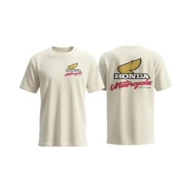 Imagem de Camiseta De Algodão De Manga Curta De Verão Com Padrão De Carro Honda,