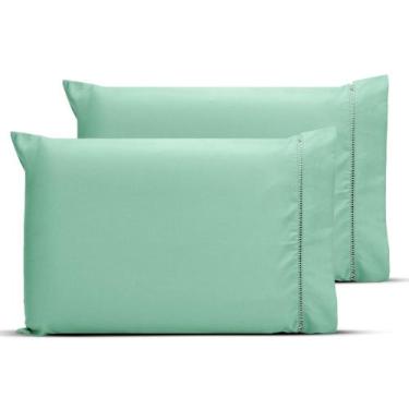Imagem de 2 Fronhas com Ponto Palito 70cm x 50cm Percal 180 Fios - Bem Me Quer E