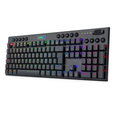 Imagem de Teclado Mecanico Gamer Redragon Horus, com fio,  RGB, Abnt2, Switch Brown, Preto - K619