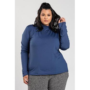 Imagem de Blusa Cacharréu Feminina Manga Longa Plus Size Térmica Peluciada - Ser