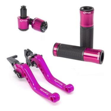 Imagem de Manete Manopla Peso Cb300r Cbx200 Strada Cbx250 - Stark Race, Pink