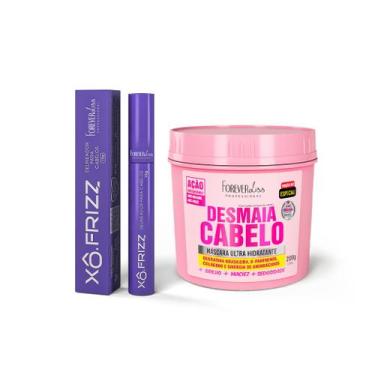 Imagem de Kit Modelador de Fios Xô Frizz e Máscara Ultra Hidratante Desmaia Cabe