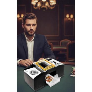 Imagem de 2x Embaralhador Automático Cartas 2 Baralhos Poker Truco - Congratulat