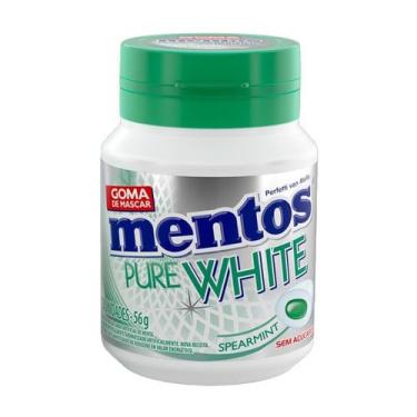 Imagem de Mentos Pote Pure White Spearmint Goma de Mascar Sem Açucar