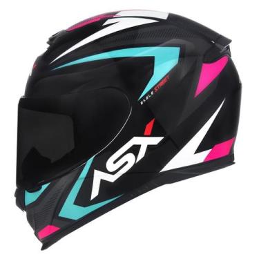 Imagem de Capacete Feminino Asx Eagle Street Rosa Fechado Esportivo, 62