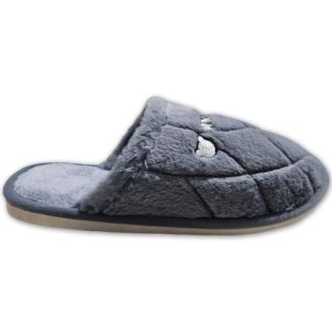 Imagem de Pantufa Masculina Chinelo Pelúcia Macia Iglú Solado Borracha - Europa,