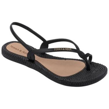 Imagem de SANDALIA TERRA &amp AGUA FEMININA RASTEIRA CASUAL 260112 PRETO - Terra