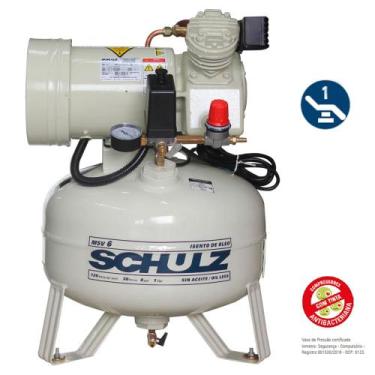 Imagem de Compressor de Ar Odonto Isento de Oleo sem Gabinete 220v Ref MSV 6/30 