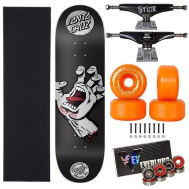 Imagem de Skate Santa Cruz Profissional 8.0 Stick 139 Everlong Abec 15, Preto, L