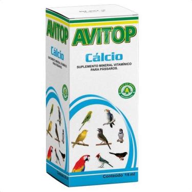 Imagem de Avitop Cálcio 15ml Aarão Suplemento Mineral Vitamínico Aves