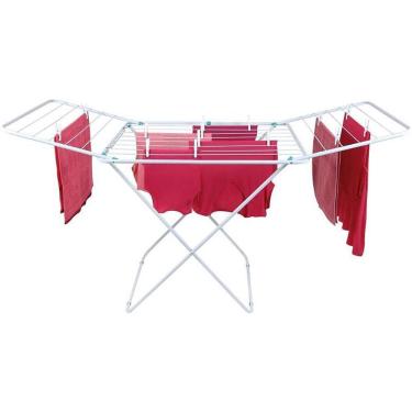 Imagem de Varal de Chão com Abas Maxi 18 Varetas Aço com Pintura Epóxi Dobrável 25KG Mor