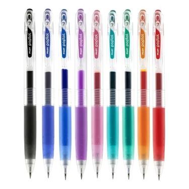 Imagem de Kit Caneta Gel Pop'lol 0.7 Pilot -9 Cores Basicas Original
