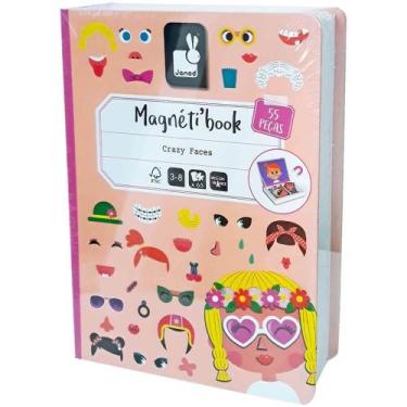 Imagem de Livro magnetico crazy faces janod, ., UN