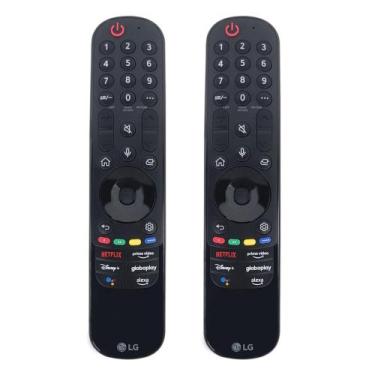 Imagem de Kit 2 Controles Smart Magic MR22GA LG para Smart TVs 50UQ8050PSB, 55UQ