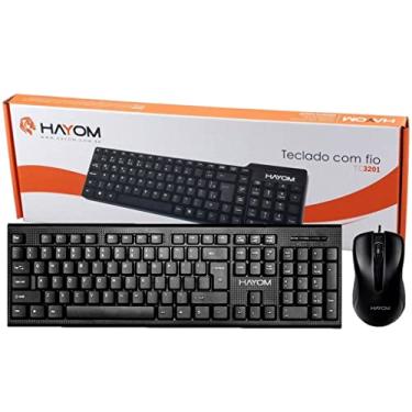 Imagem de Kit Teclado e Mouse Óptico Usb ABNT2 Multimídia Plug Play Cor:Preto