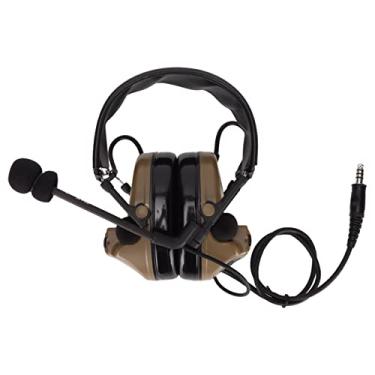 Imagem de Fone de ouvido de rádio, fone de ouvido Walkie Talkies confortável de 7,1 mm de silicone para fones de ouvido Walkie Talkies para marrom